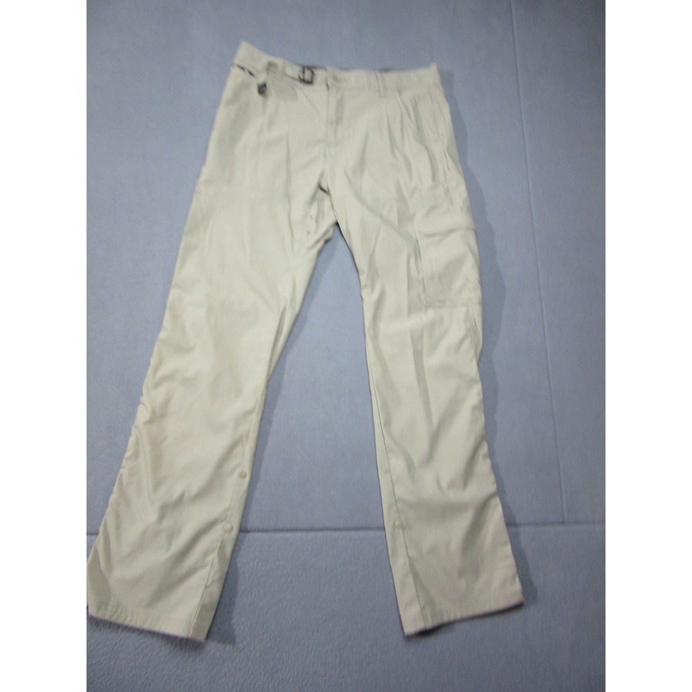 Prana Pants Mens 33x32 Tan Beige Khaki Zion Hiking Cargo Outdoor Adventure